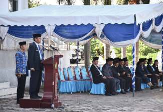 Pemkab Samosir Gelar Upacara Peringatan Hari Otda Ke-XXX