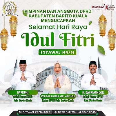 Iklan Ucapan Pimpinan Dan Anggota DPRD Batola Mengucapkan Selamat Hari Raya Idul Fitri