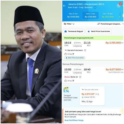 Tiket Pesawat ke Banjarmasin Tembus Rp6,6 Juta, DPRD Kalsel Desak Evaluasi