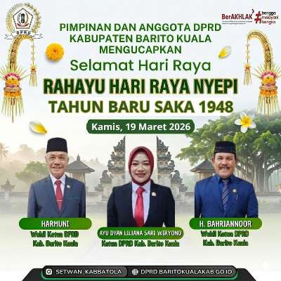 Iklan Ucapan Pimpinan Dan Anggota DPRD Batola , Selamat Hari Raya Nyepi