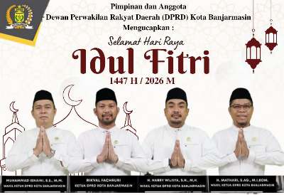 Iklan Ucapan DPRD Kota Banjarmasin , Selamat Hari Raya Idul Fitri