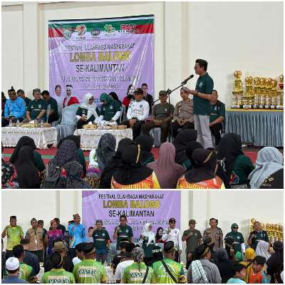 Meriahkan HUT ke-23 Balangan, Akhmad Fauzi Buka Lomba Balogo se-Kalsel