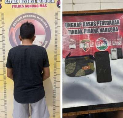Polres Gunung Mas Ringkus Pengedar Sabu di Tewah, Sembunyikan Barang Bukti di Luar Rumah