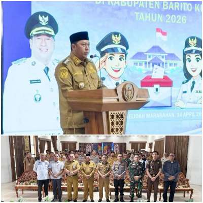Pemkab Batola Resmi Canangkan Hari Pemungutan Suara Pilkades Serentak 2026