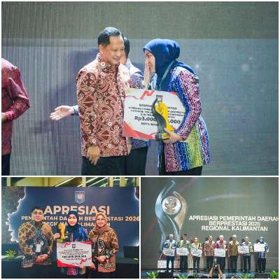 Banjarbaru Raih Penghargaan Terbaik I Nasional Penanggulangan Kemiskinan dan Stunting