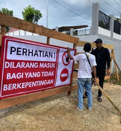 Antisipasi Aktivitas Negatif, Dinas PUPR Perkim Balangan Pasang Pagar Pengaman di Istana Anak Yatim