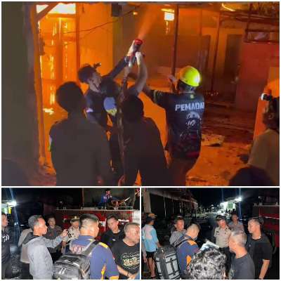 11 Bangunan di Tewah Hangus Terbakar, Kerugian Capai Rp1,5 M