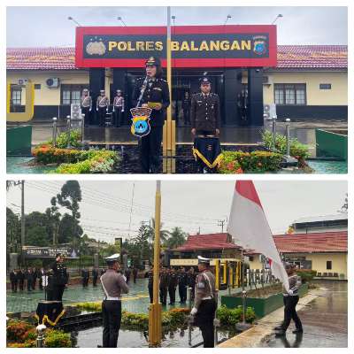 Pimpin Upacara Harkitnas, Wakapolres Balangan Ajak Personel Tingkatkan Pelayanan