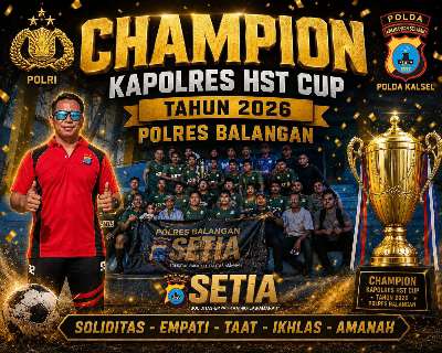 Polres Balangan Juara Kapolres HST Cup 2026
