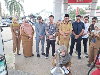 Wabup Balangan Pantau Tera Ulang SPBU Paringin