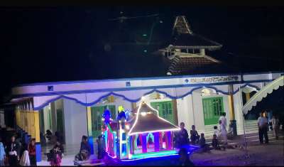 Meriah Takbir Keliling Perdana Warga Pematang Ulin Tanah Bumbu