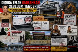 Diduga Telah Diarahkan Sebelum Tender, Proyek Rehabilitasi Gedung Barang Bukti Polrestabes Medan Jadi Sorotan, Apa Kata Kadis CKTR Deli Serdang ?