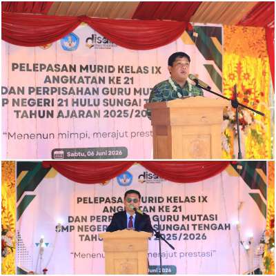 Penuh Haru, Pelepasan Siswa SMPN 21 HST Jadi Momen Refleksi Perjuangan Warga Kayu Rabah