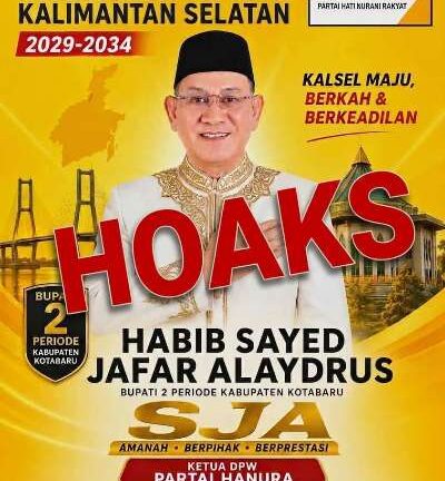 Ketua Hanura Kalsel Tegaskan Isu Maju Pilgub Hoaks