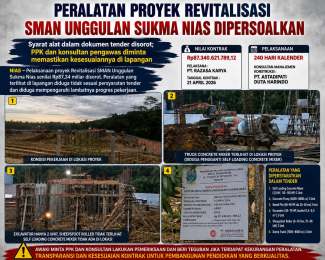 Peralatan Proyek Revitalisasi SMAN Unggulan Sukma Nias Dipersoalkan