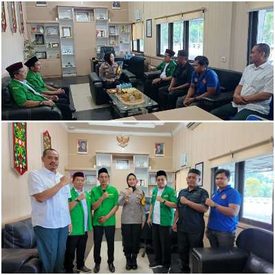 Kapolres Gunung Mas AKBP Arum Terima Kunjungan PC GP Ansor