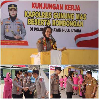 Kapolres Gunung Mas Kunker ke Polsek Kahut Tumbang Miri