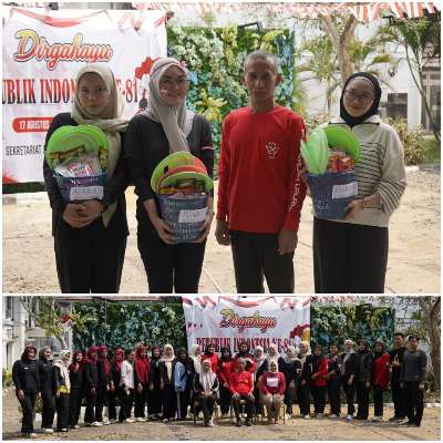 Semarakkan HUT Ke-81 RI, Sekretariat DPRD Balangan