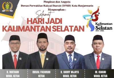 Iklan Ucapan Pimpinan Dan Anggota DPRD Kota Banjarmasin, Selamat Hari Jadi Provinsi Kalimantan Selatan