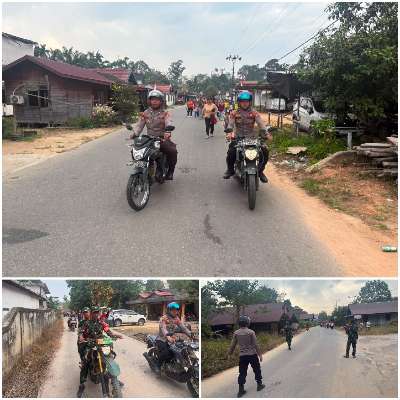 TNI Polri Kawal Jalan Sehat HUT ke-81 RI di Gunung Mas