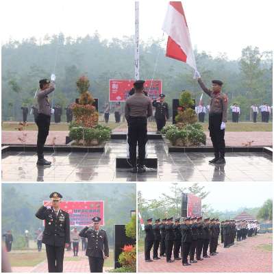 Polres Gunung Mas Gelar Upacara HUT ke-81 RI dan Apresiasi
