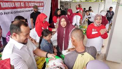 DPD Gerindra Kalsel Salurkan 400 Paket Beras