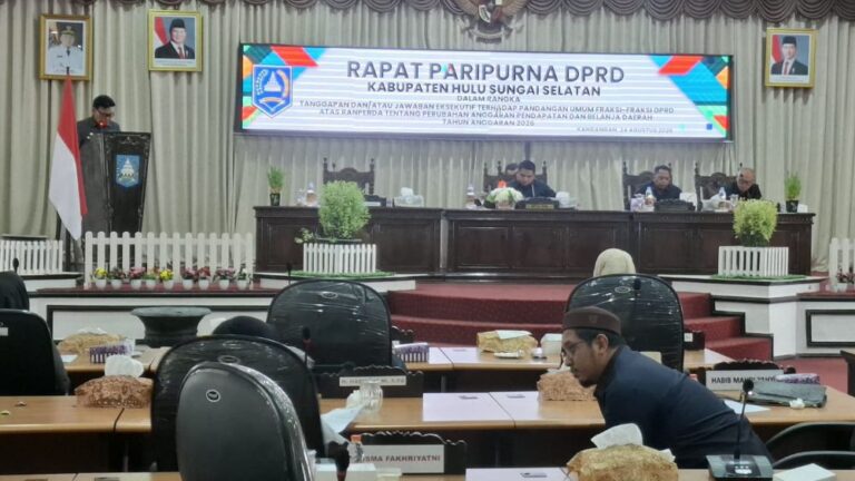 DPRD HSS Gelar Paripurna Ranperda APBD Perubahan 2026