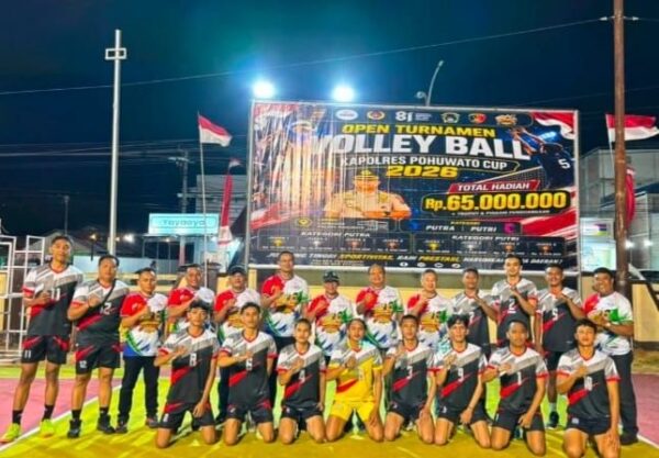 Turnamen Bola Voli Kapolres Cup II 2026 Pohuwato Bergulir