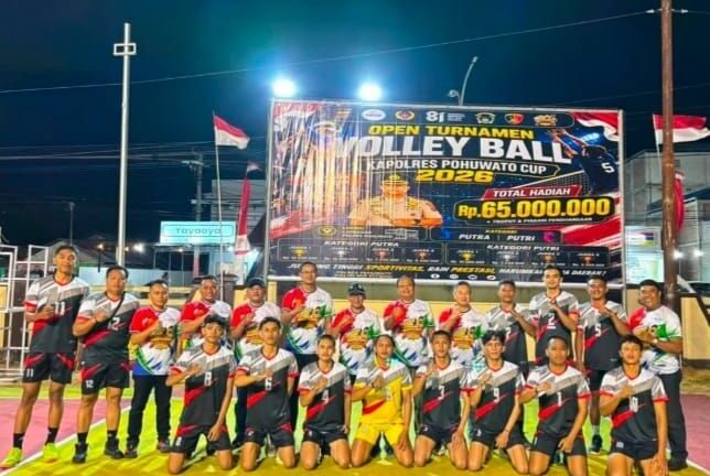 Turnamen Bola Voli Kapolres Cup II 2026 Pohuwato Bergulir