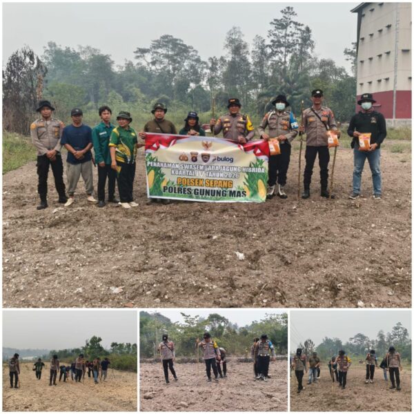 Polsek Tewah Bersama TNI dan Damkar Salurkan Air Bersih