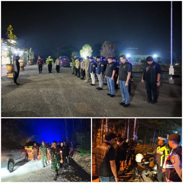 Kapolres Gunung Mas Pimpin Patroli Malam Karhutla dan Balap