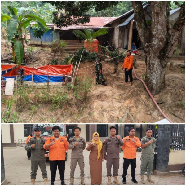 BPBD dan Satpol PP Balangan Salurkan Air Bersih di Sumber Agung