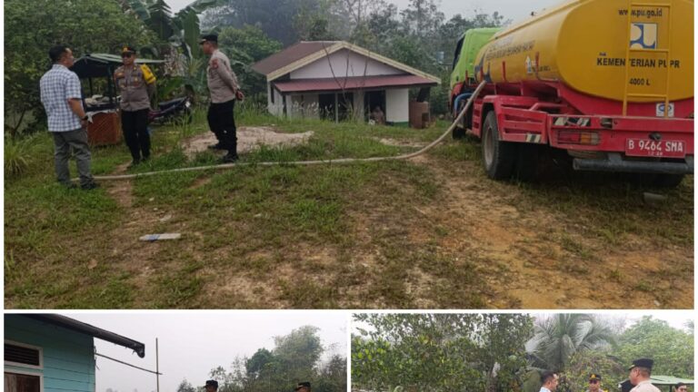 Polres Gunung Mas dan Perumdam Pasok Air Bersih Warga