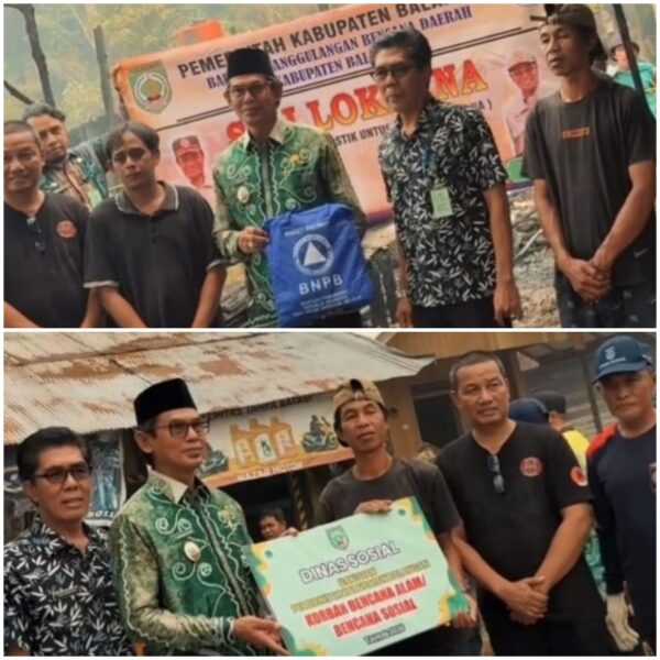 Wabup Balangan Salurkan Bantuan Kebakaran